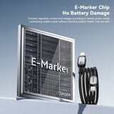 Essager Type-C to Type-C 60W Smart LED Braided Data Cable - 2m - Essager