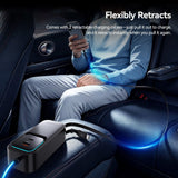ESSAGER F789 135W Max Rear-Seat Car 6-Port Charger with 70cm Retractable Cables - Essager