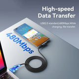 Essager EX-47 2m 100W Digital Display USB-C to USB-C Elbow Charging Cable - Essager
