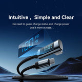 Essager EX-47 2m 100W Digital Display USB-C to USB-C Elbow Charging Cable - Essager