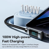 Essager EX-47 2m 100W Digital Display USB-C to USB-C Elbow Charging Cable - Essager
