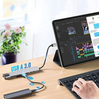 ST81 8 Port USB Type C Hub Dock USB3.0 Type C Charge HDMI DP Alt Ethernet Card Reader Noco