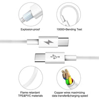 HAWEEL 25W 3A Type-C to Type-C PD Fast Charging Data Cable Length: 2metre - NOCO