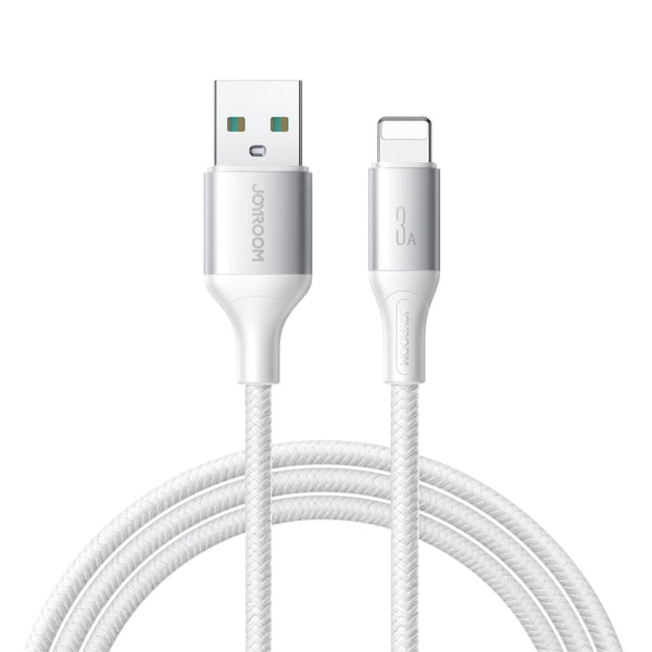JOYROOM 1m S-A28 Flash Series: 30W PD Fast Charging & Ultra-Durable Nylon Braided Cable - White - Usams
