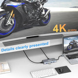 QGeeM 9 in 1 USB Type C Docking Station RJ45 4K HDMI USB 3.0 PD Charging Car Reader Noco