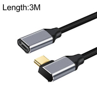 Type-C USB3.2 100W 3.0 Metre USB Extension Cable L-Type Male to Female - NOCO