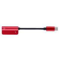 Type-C to 3.5mm Audio Adapter and Charging Cable - Red NOCO