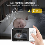 3.2’’ LCD Wireless Video Baby Monitor with Two-Way Audio Night Vision & Lullabies - Noco