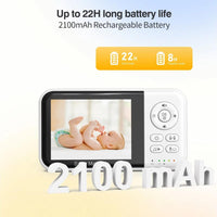 3.2’’ LCD Wireless Video Baby Monitor with Two-Way Audio Night Vision & Lullabies - Noco
