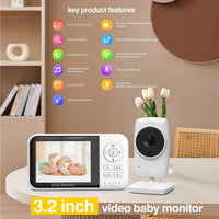 3.2’’ LCD Wireless Video Baby Monitor with Two-Way Audio Night Vision & Lullabies - Noco