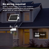 SriHome DH006 4MP 2K Solar Wireless Security Camera - 350° Pan/Tilt Full Color Night Vision & IP65 Waterproof - SriHome
