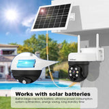SriHome DH006 4MP 2K Solar Wireless Security Camera - 350° Pan/Tilt Full Color Night Vision & IP65 Waterproof - SriHome