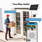 SriHome DH006 4MP 2K Solar Wireless Security Camera - 350° Pan/Tilt Full Color Night Vision & IP65 Waterproof - SriHome
