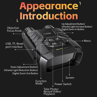 FNIRSI NVS-40 Portable 4K Full-Color Infrared Binocular Night Vision Device - FNIRSI