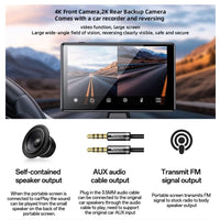 YM18 9’’ Touch Screen 32GB 4K Dash Cam Android Auto Apple CarPlay FM Transmitter Rear Camera - Yesido