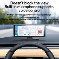 Yesido KM19 4K 32GB Dual-Lens 10.26’’ Portable Wireless CarPlay & Android Auto Center Console Display - Yesido