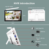SriHome NVS010 10.1’’ NVR with 10.1’’ Screen 4 x Wi-Fi 5MP Security Cameras Set 128GB HDD - SriHome