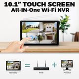 SriHome NVS010 10.1’’ NVR with 10.1’’ Screen 4 x Wi-Fi 5MP Security Cameras Set - SriHome