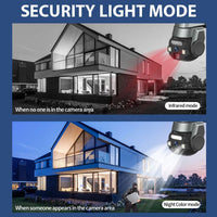 Q812ES 5MP Camera Wi-Fi Pan/Tilt Auto Lock/Track Security Camera Dual View LED lights IR Nightvision Siren - Noco