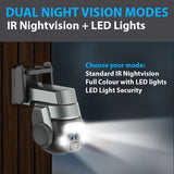 Q820 Dual Lens 10X Zoom Wi-Fi Pan/Tilt Auto Lock/Track Security Camera LED lights IR Nightvision Siren - Noco