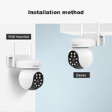 SriHome SH052 5MP Wi-Fi Security Camera with Spotlights IR Nightvision 2-Way Audio