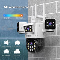 SriHome SH066 4-In-1 Quad Lens Wi-Fi Smart Security Camera - SriHome
