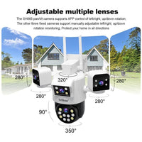 SriHome SH066 4-In-1 Quad Lens Wi-Fi Smart Security Camera - SriHome