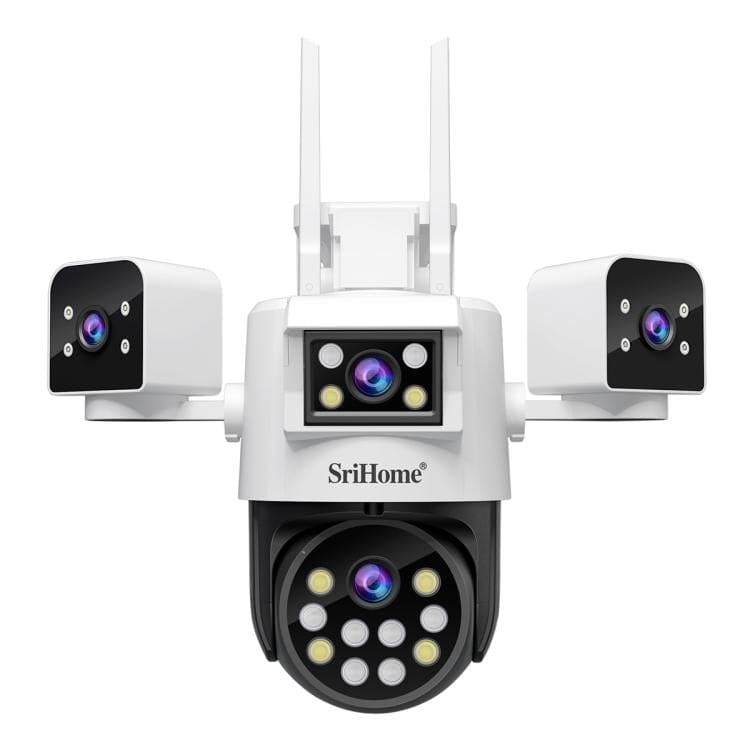 SriHome SH066 4-In-1 Quad Lens Wi-Fi Smart Security Camera Noco.co.nz ...