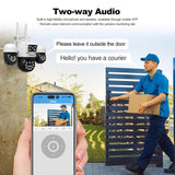 SriHome SH069 4-In-1 Quad Lens Wi-Fi Smart Security Camera 3 x Pan/Tilt and 1 x Static Lens - SriHome