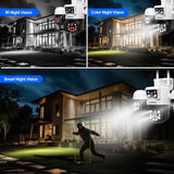 SriHome SH069 4-In-1 Quad Lens Wi-Fi Smart Security Camera 3 x Pan/Tilt and 1 x Static Lens - SriHome