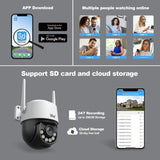 Srihome SH072 4K 8MP PTZ Security Camera | AI Auto-Tracking Dual-Band WiFi & Full-Color Night Vision - SriHome