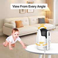 5’’ LCD Video Baby Monitor and Pan/Tilt Camera 2-Way Talk Lullaby Temp Monitoring - Noco