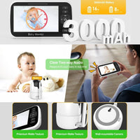 5’’ LCD Video Baby Monitor and Pan/Tilt Camera 2-Way Talk Lullaby Temp Monitoring - Noco