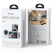 Yesido KM28 Smart 5-inch HD WiFi Baby Monitor with Crying/Motion Detection Phone App Secure Night Vision and Two-Way Intercom - Yesido