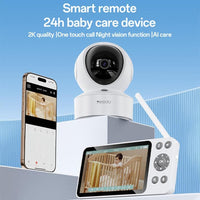 Yesido KM28 Smart 5-inch HD WiFi Baby Monitor with Crying/Motion Detection Phone App Secure Night Vision and Two-Way Intercom - Yesido