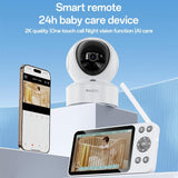 Yesido KM28 Smart 5-inch HD WiFi Baby Monitor with Crying/Motion Detection Phone App Secure Night Vision and Two-Way Intercom - Yesido