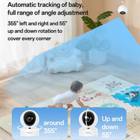 Yesido KM28 Smart 5-inch HD WiFi Baby Monitor with Crying/Motion Detection Phone App Secure Night Vision and Two-Way Intercom - Yesido