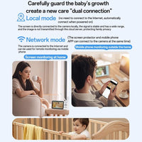 Yesido KM28 Smart 5-inch HD WiFi Baby Monitor with Crying/Motion Detection Phone App Secure Night Vision and Two-Way Intercom - Yesido