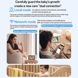 Yesido KM28 Smart 5-inch HD WiFi Baby Monitor with Crying/Motion Detection Phone App Secure Night Vision and Two-Way Intercom - Yesido