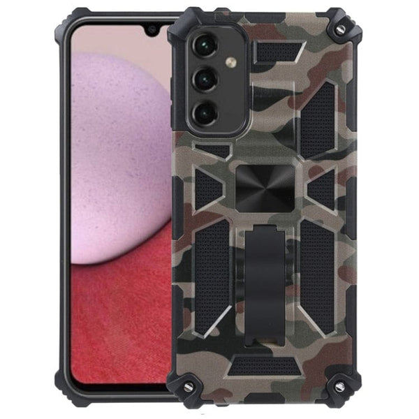 Samsung Galaxy A14 5G Camo Folding Stand Rugged Cover Fold Away Stand - Khaki - Cover Noco