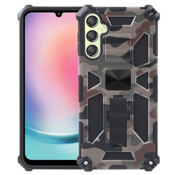 Samsung Galaxy A24 4G Camo Folding Stand Rugged Cover Fold Away Stand - Khaki - Cover Noco