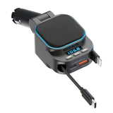 Dual Retractable Type-C/Lightning 36W PD Car Charger and FM Transmitter 12V/24V - Noco