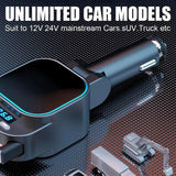 Dual Retractable Type-C/Lightning 36W PD Car Charger and FM Transmitter 12V/24V - Noco