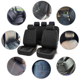 Universal Fit PU Leather Car 5 Seat Covers and Headrest Covers Grey Noco