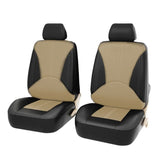 Universal Fit PU Leather Car Front Bucket Seat Covers and Headrest Covers (Pair) Beige Noco