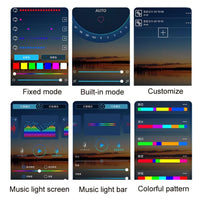 Zengge LED Light Bar Set for Car or Desk Bluetooth Phone App USB Music Mode Patterns - Automotive Noco