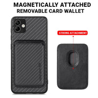 Samsung Galaxy A04 4G Carbon Magsafe Cover with Removable Card Wallet - Cover Noco