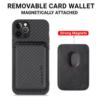 Apple iPhone 11 Pro Max Carbon Magsafe Cover with Removable Card Wallet - Cover Noco