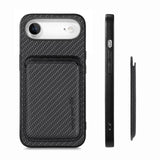 Apple iPhone 17 Air Carbon Magsafe Cover with Removable Card Wallet - Black - Noco