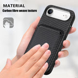 Apple iPhone 17 Air Carbon Magsafe Cover with Removable Card Wallet - Black - Noco